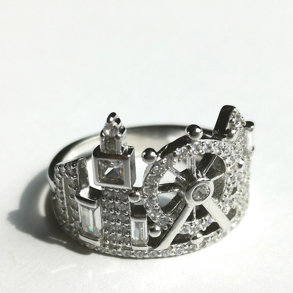 London Skyline sterling silver cz ring size 7 🆕 - Picture 6 of 8